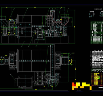 钢球磨煤机CAD机械图纸