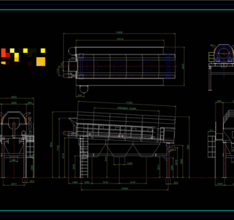 滚筒筛总图CAD机械图纸