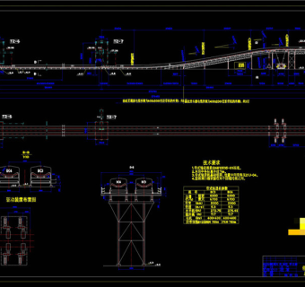 胶带机总图CAD机械图纸