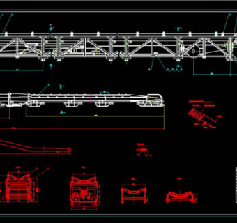 可伸缩皮带机CAD机械图纸