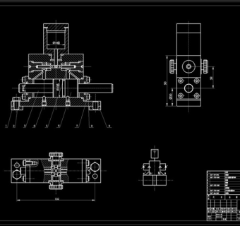 液压缓存器装配图cad机械工业图纸