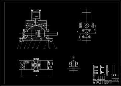 液压缓存器装配图cad机械工业图纸