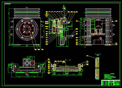 滑板装配图cad机械工业图纸