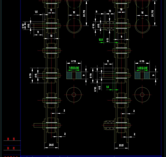 尼龙滚珠链cad机械工业图纸