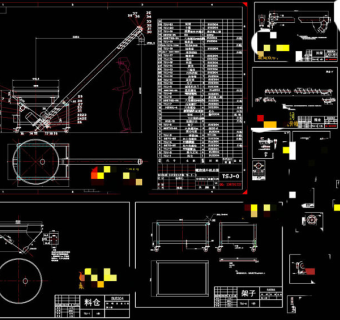 螺旋提升机CAD机械图纸