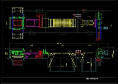 生产线总图CAD机械图纸