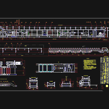 可伸缩皮带输送机CAD机械图纸