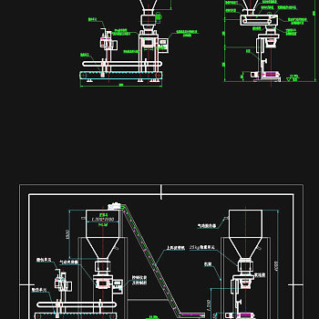 定量包装秤CAD机械图纸