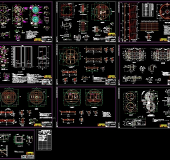 灰库土建施工全套图CAD机械图纸