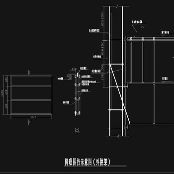 降噪围挡示意图CAD机械图纸