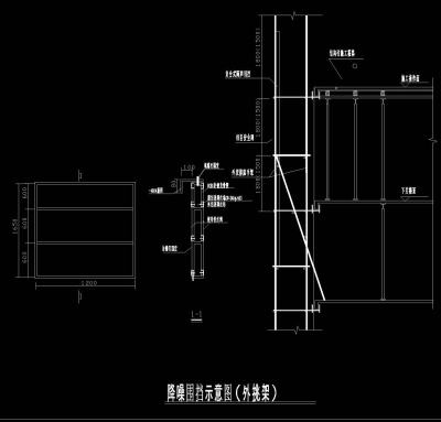 降噪围挡示意图CAD机械图纸