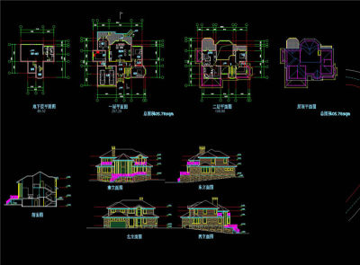 别墅建筑设计图cad图纸