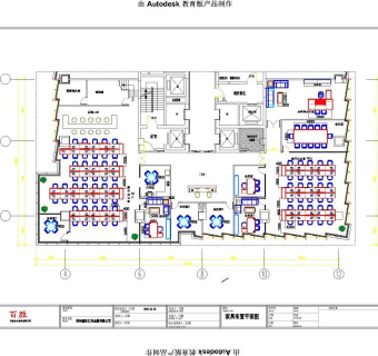 办公室深化cad布局图