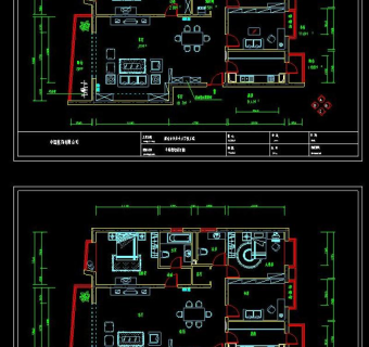 cad某家装施工平面图
