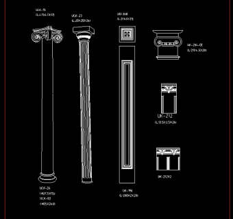 cad罗马柱素材图