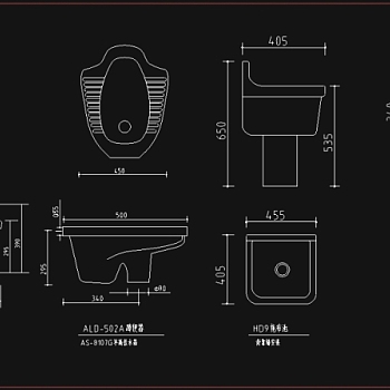 cad坐便器与拖布池