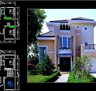 CAD别墅平面图图片