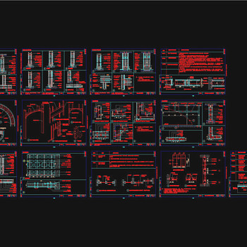 节点详图隔墙CAD图纸