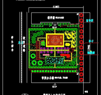 校园规划图CAD图纸