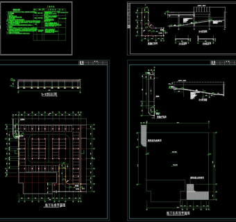 某小区地下车库施工图CAD图纸