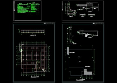 某小区地下车库施工图CAD图纸
