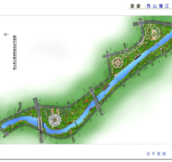 室外设计秀山滨江路设计cad