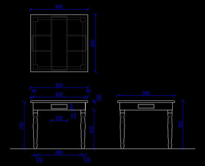 整套办公家具CAD图纸