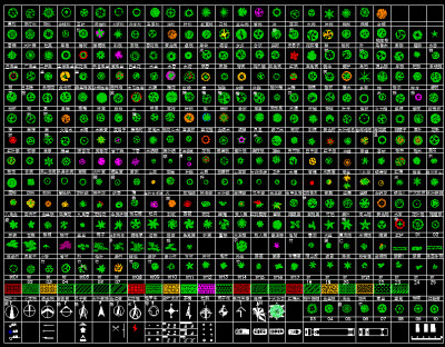 数百种CAD平面树图例