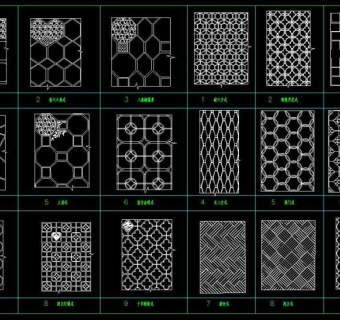 美中式花格CAD源文件