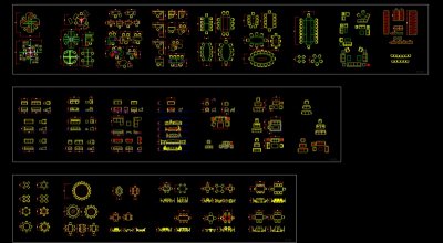 桌椅立面CAD