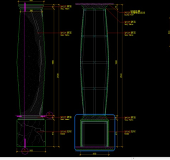 柱子大样cad详图