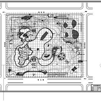 定位网格图CAD图纸