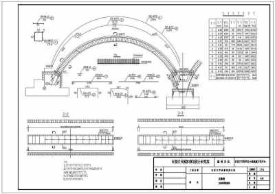 拱桥主体结构钢筋图CAD图纸