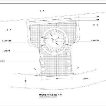 情侣广场平面CAD图纸