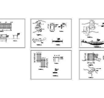 CAD深圳兰溪谷公园景观步行桥图纸