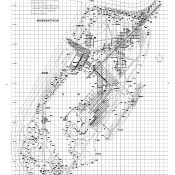 公园改造放线内湖岸CAD图纸
