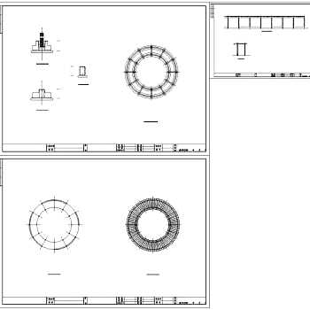 公园景观改造弧形花架CAD图纸