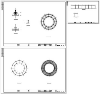 公园景观改造弧形花架CAD图纸