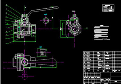 球阀CAD图纸