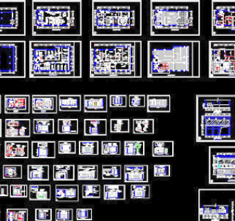 美容院的装修设计cad详图图纸素材