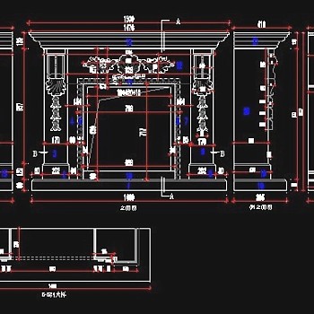 壁炉CAD素材