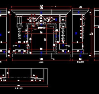 壁炉CAD素材