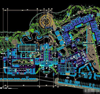 度假村cad平面图