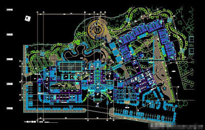 度假村cad平面图