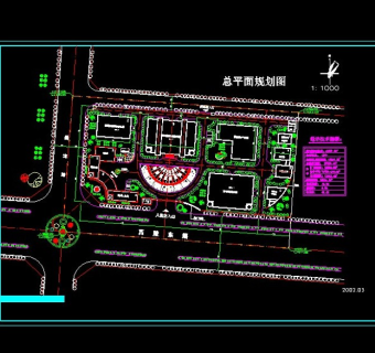 某药厂总平面规划cad设计图