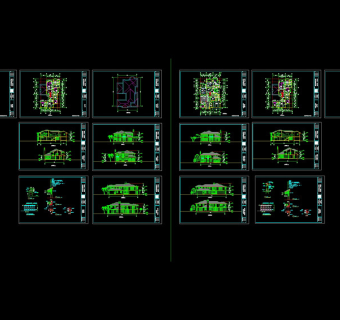 高尔夫别墅cad图源文件