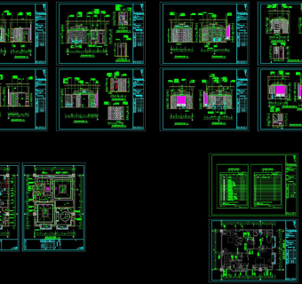 住宅型套房cad图纸