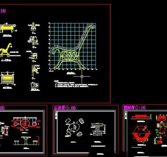 景观坐凳与椅CAD施工详图