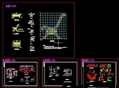 景观坐凳与椅CAD施工详图