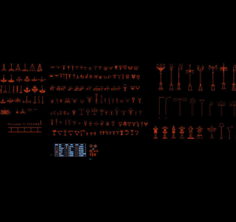 灯具常用模块cad图纸